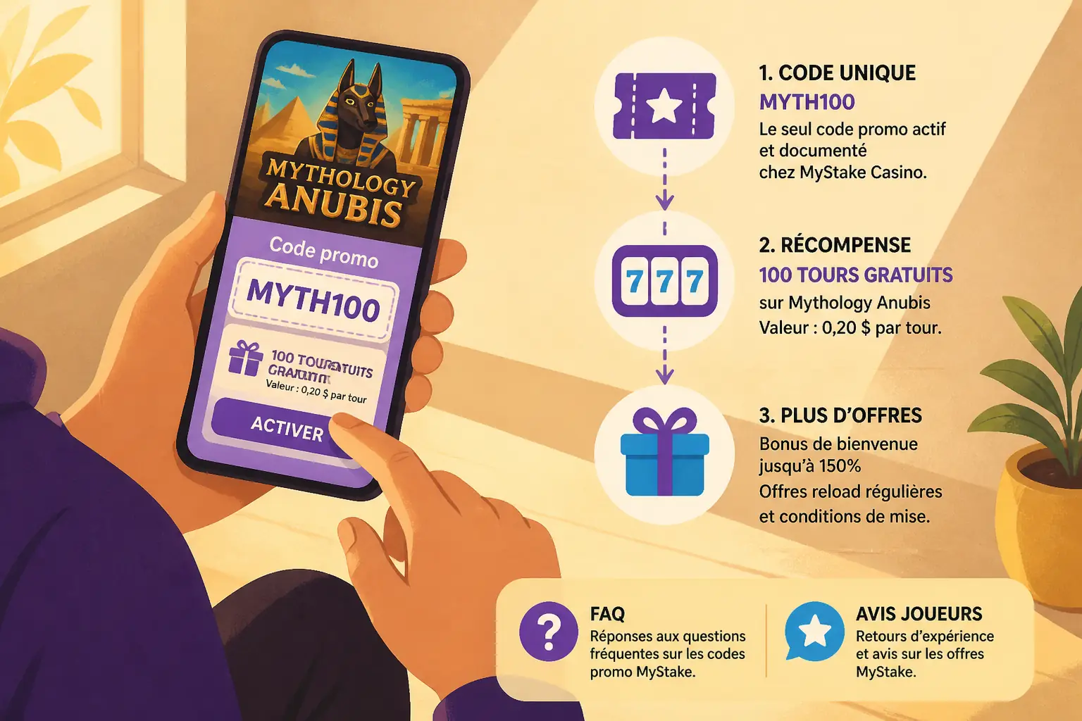 Code promo MyStake Casino pour la France visual guide for MyStake Casino